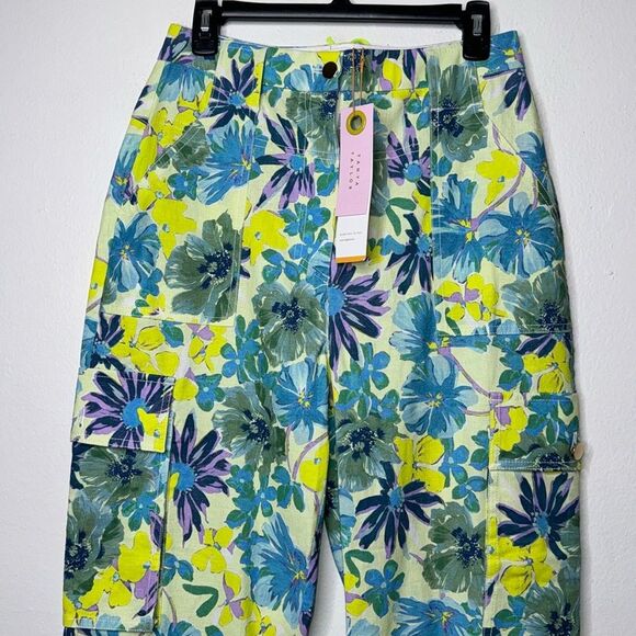 TANYA TAYLOR Womens Size 6 Avery Linen-Blend Pant - Picture 5 of 12